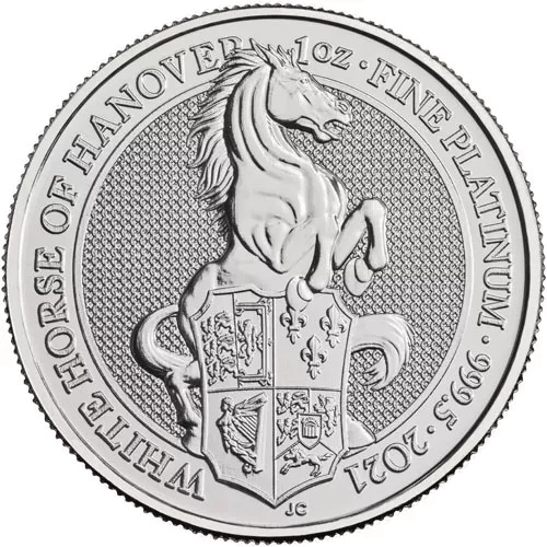 1 oz Platinum Queens Beast Coin - The White Horse