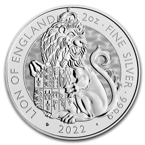 Silver coin 1 oz Tudor Lion